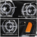 LED Sequential Chasing Projector Headlights for Kenworth T660 (2008–2017)
