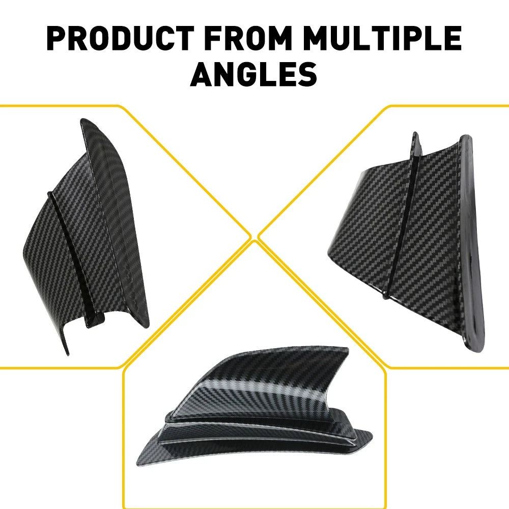 2X Carbon Fiber Winglet Side Spoiler for Motorcycle