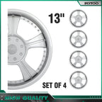 Set of 4 Wheel Covers for R13 Tire & Rim (13")