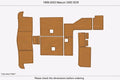 EVA Foam Teak Faux Deck Flooring Pads for Maxum 3300 SCR (2000)