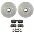 Set of 4 Hella Rear Rotors & Bosch QuietCast Ceramic Brake Pads for Audi A4 (1997–2000)
