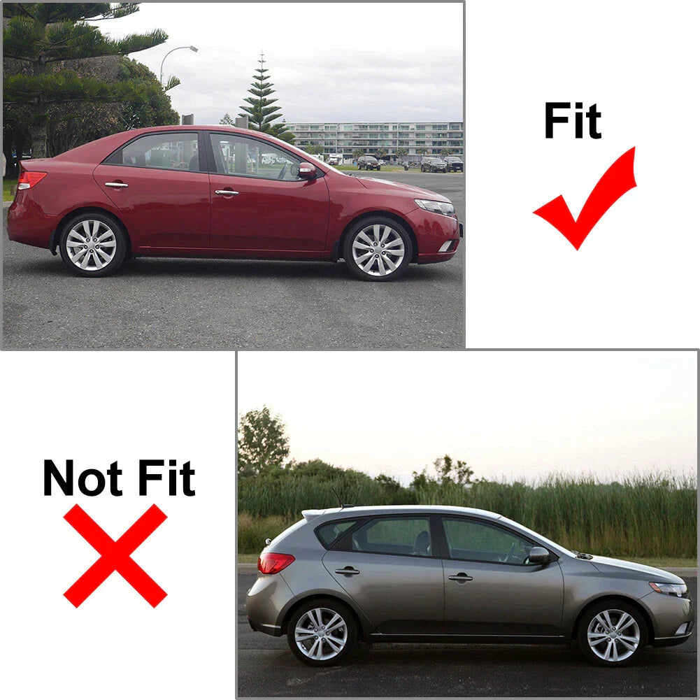 6 x Silver Pillar Post Window Cover Trim for Kia Forte K3 (2009-2012)
