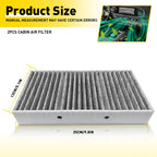 2X Activated Carbon Cabin Air Filter for Mercedes-Benz GL350 GL450 (2010–2019)