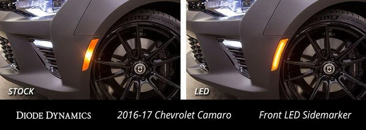 LED Side Marker Lights Red Amber Replacement for 2016-2020 Chevrolet Camaro