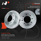 Drilled Brake Rotors & Ceramic Pads for Chevy Silverado 2500 HD (2001–2023)
