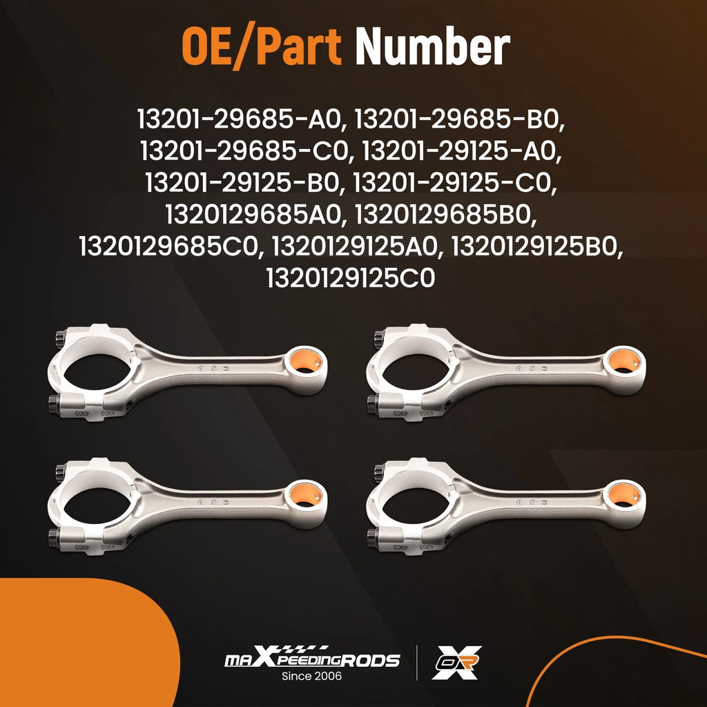 4Pcs Connecting Rod for Toyota Scion TC XB Camry RAV4 1AZ 2AZ 1AR (2001–2015)