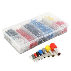 Set of 1200 Crimp Terminals for Electricians - Tubular, Cold Crimp, Insulation