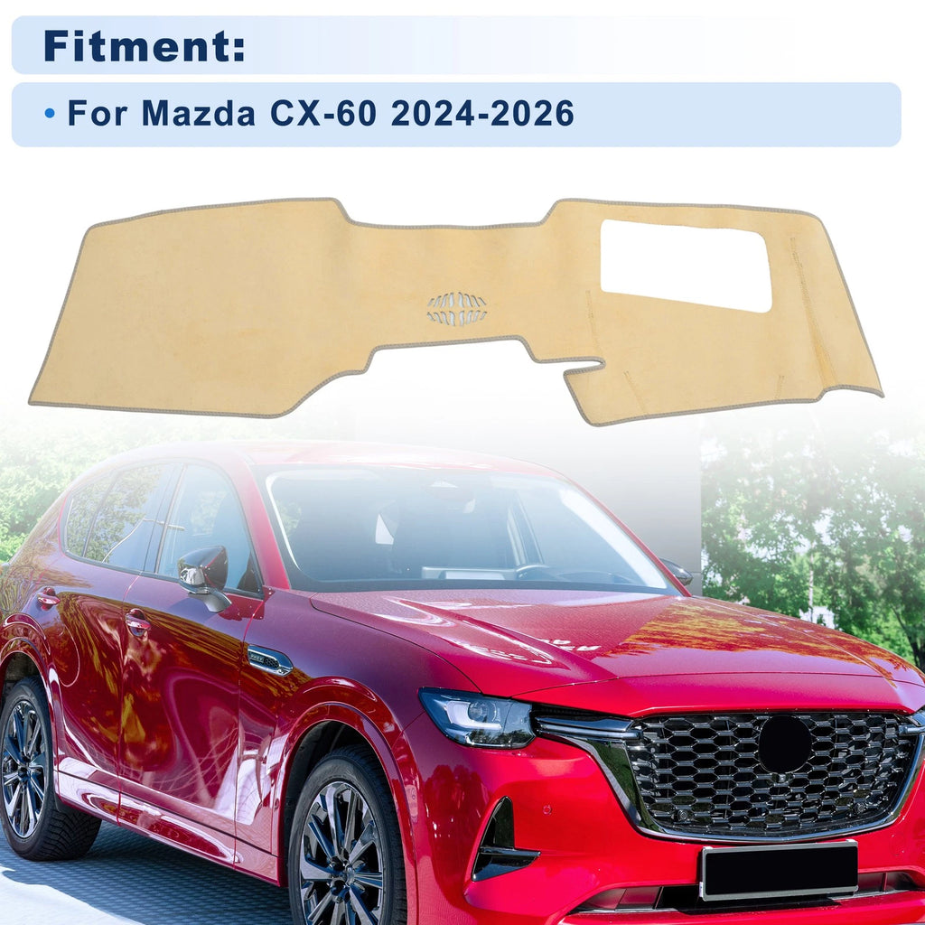 Dash Cover Set for Mazda CX-60 (2024–2026) HUD Flannel Beige