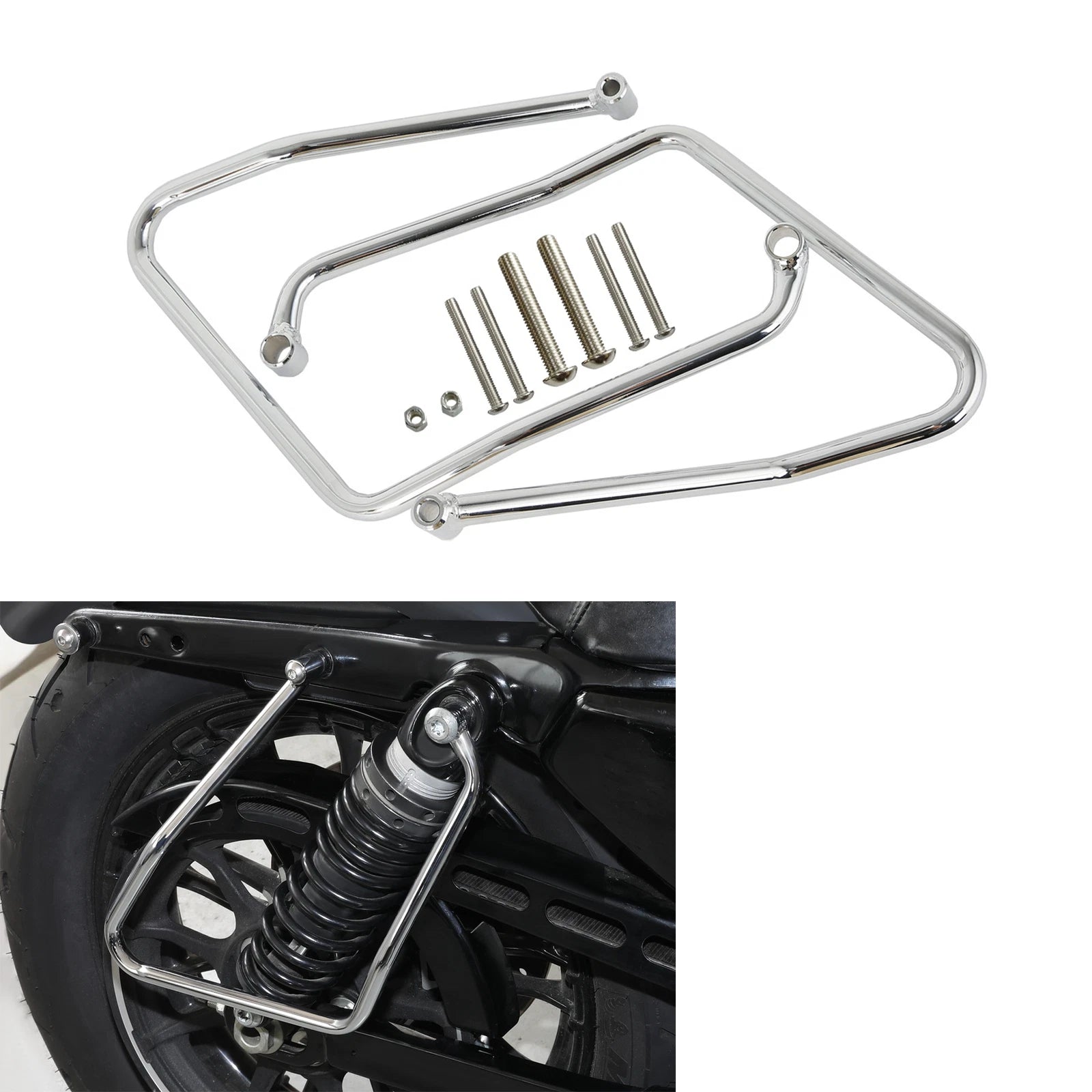 Saddlebag Support Brackets for Harley-Davidson Sportster XL883 XL1200 (2004–2016)