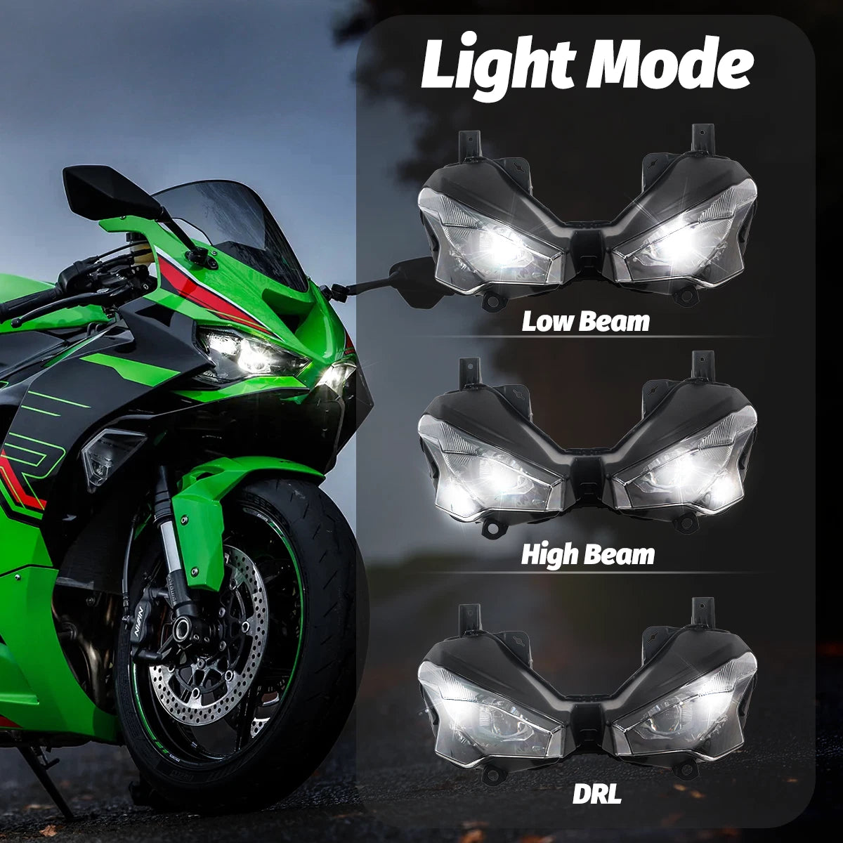 Front Headlight Assembly for Kawasaki Ninja ZX6R (2024–2025) ZX636
