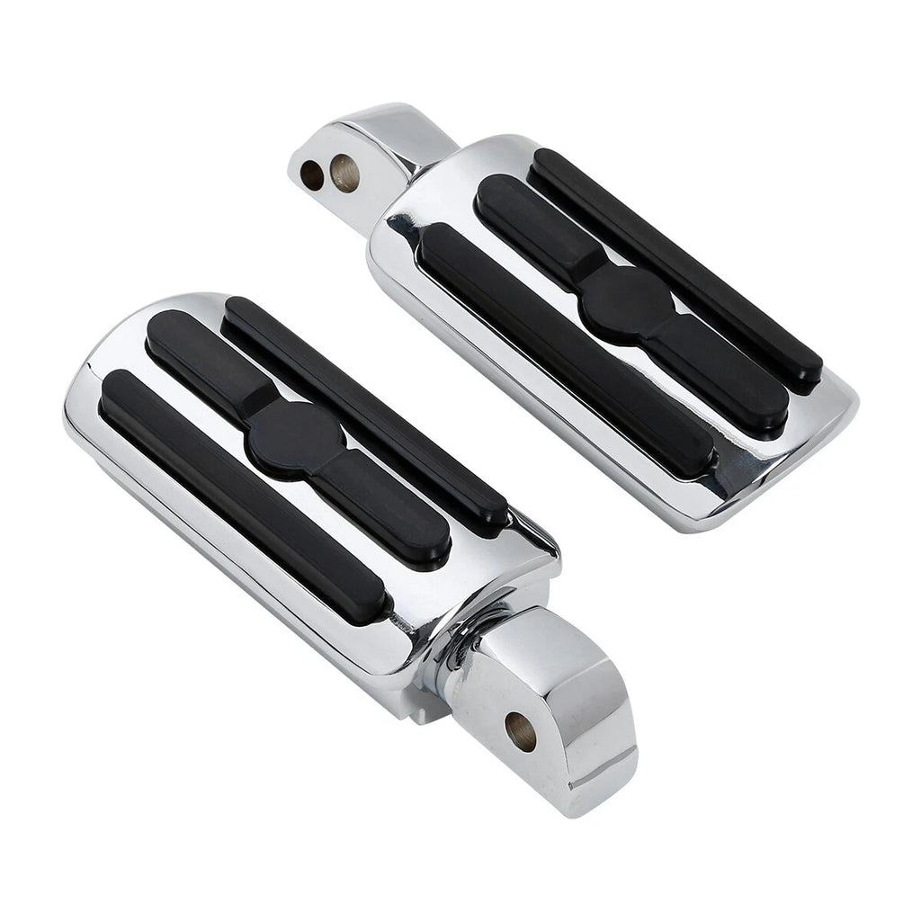 Pair Chrome Rear Foot Pegs for Harley Softail Slim Fat Boy (2018–2023)