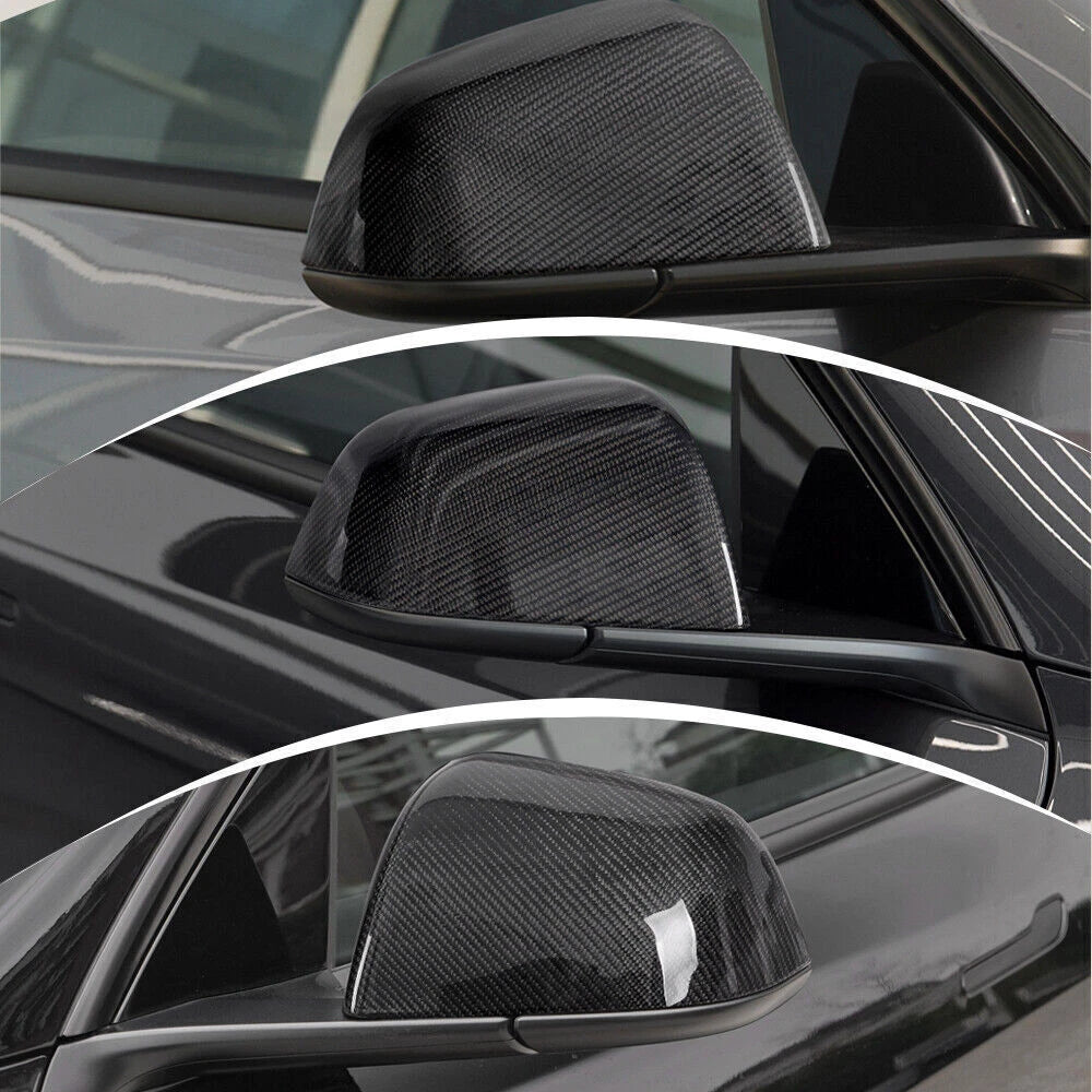 Real Carbon Fiber Side Mirror Covers for Model Y (2020–2024)