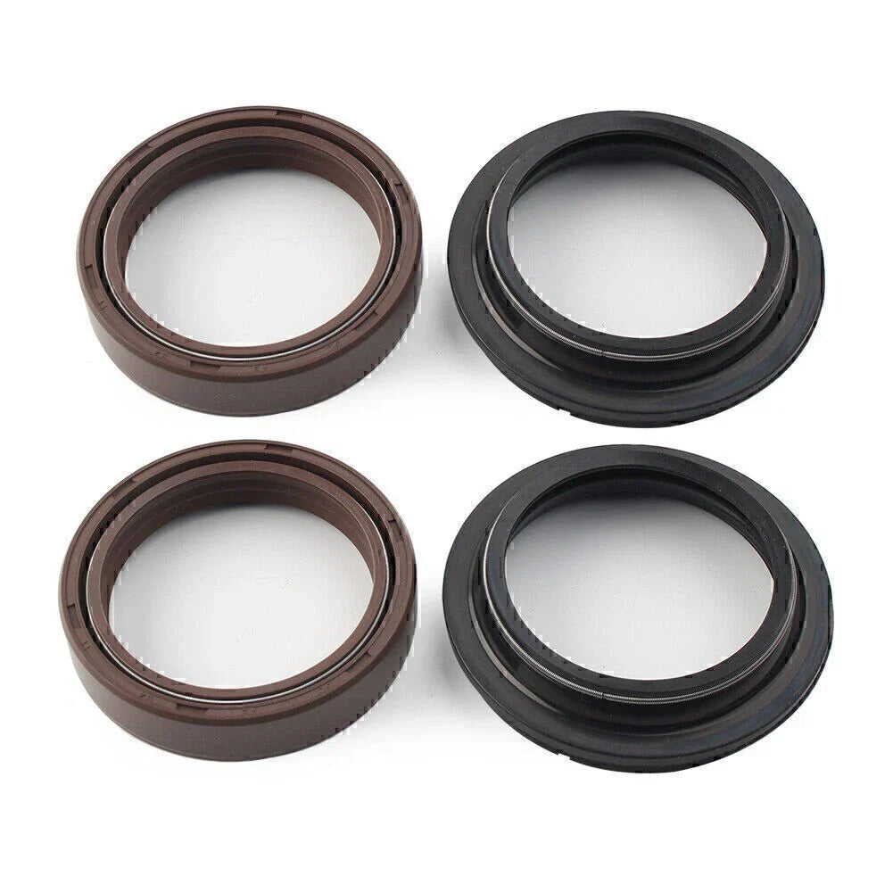 4 x Brown 43x55mm Motorcycle Front Damper Shock Absorber Fork Seal