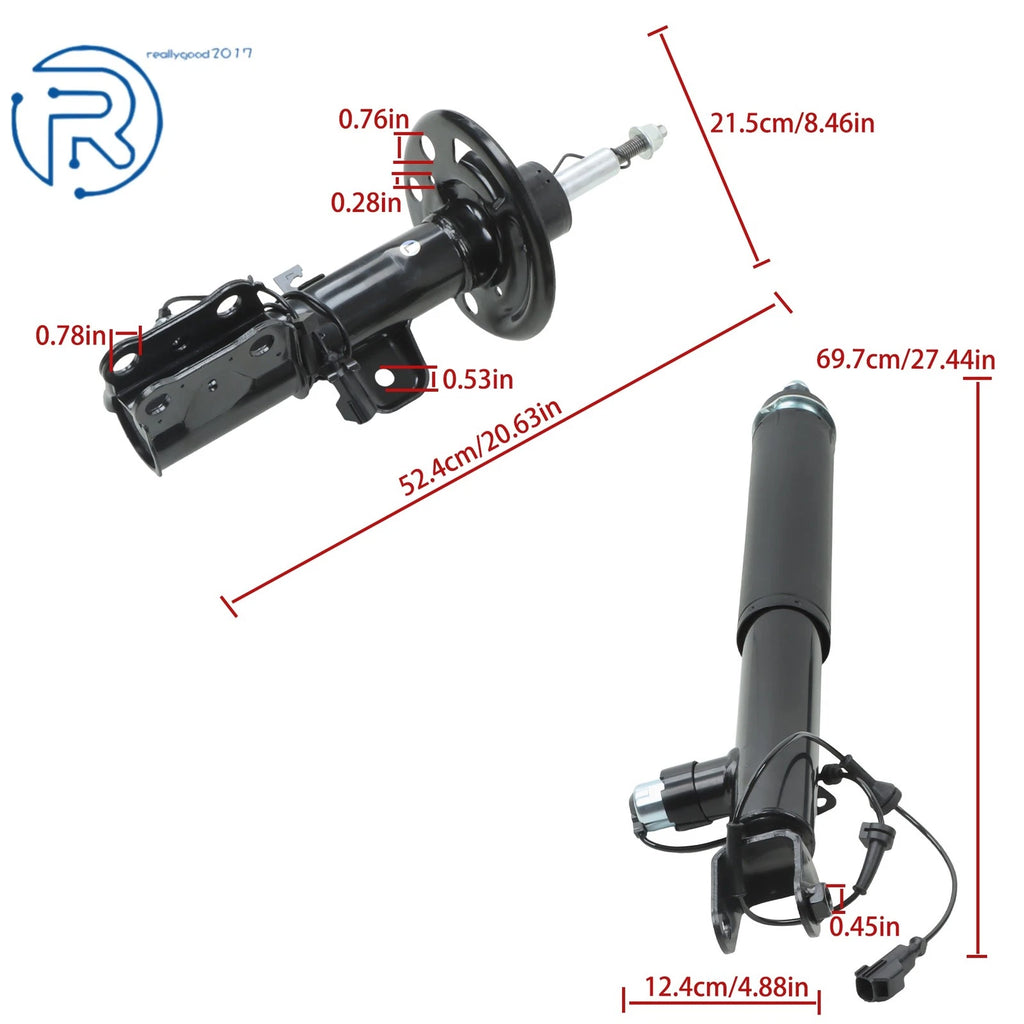 Set of 4 Shock Absorbers for Lincoln MKS (2013-2016)