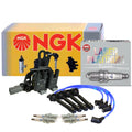 NGK DIS Ignition Coil Wires & 4 Laser Platinum Spark Plugs for Hyundai Kia