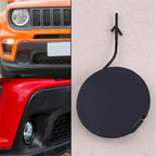 Black Front Bumper Tow Hook Eye Cap Cover for Jeep Renegade (2015-2020)