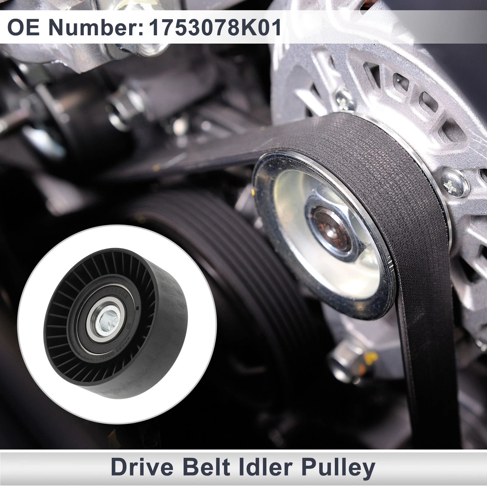 Drive Belt Idler Pulley for Suzuki Grand Vitara (2005–2015) No. 1753078K01