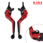 Pair Red Extendable Brake Clutch Levers for BMW F800GS/F800R (2008–2018)