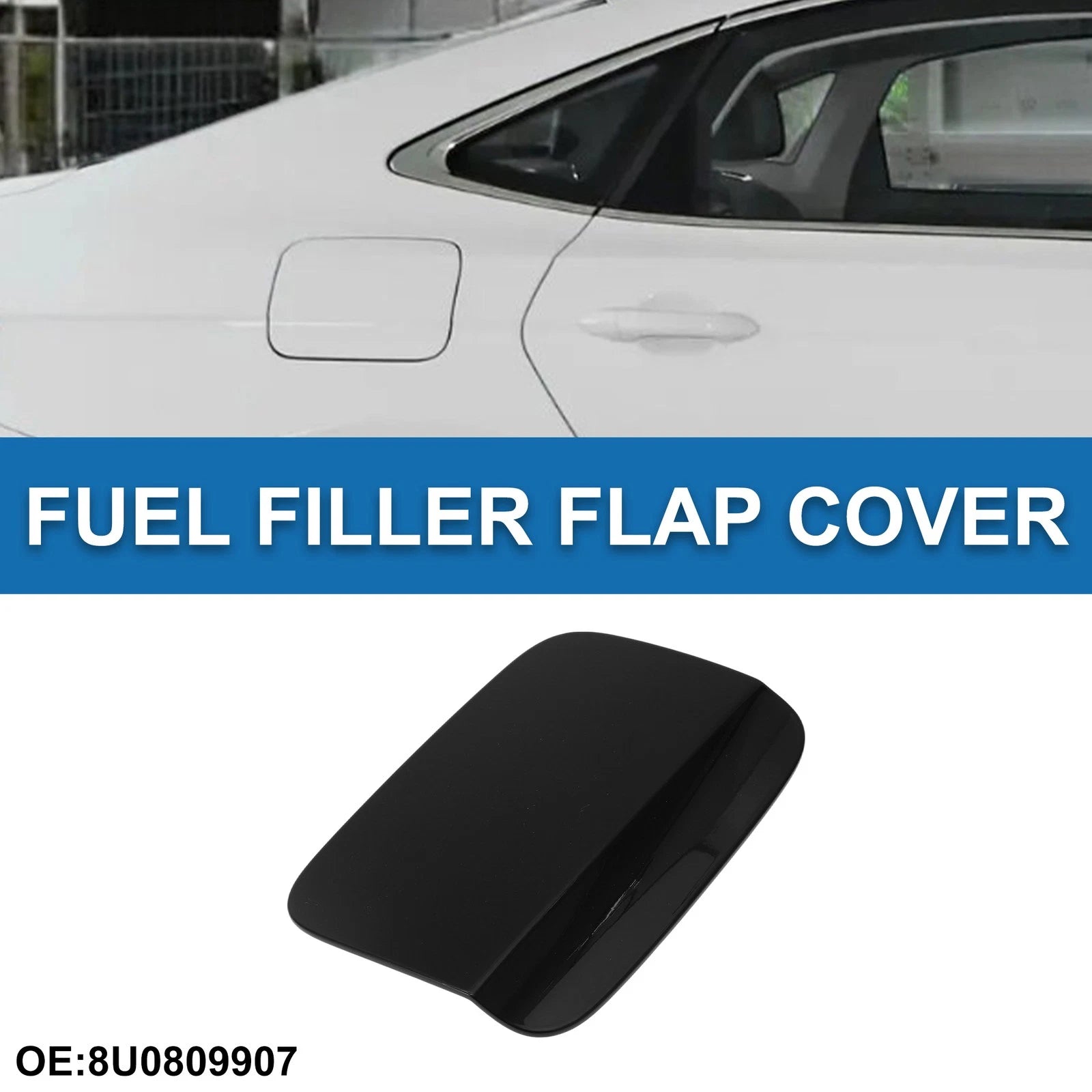 Fuel Tank Door Cap for Audi Q3 (2013–2018) Fuel Filler Flap Cover Black