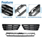 Front Lower Bumper Grille for Audi A4 B9 (2016–2018) Black with Square Hole
