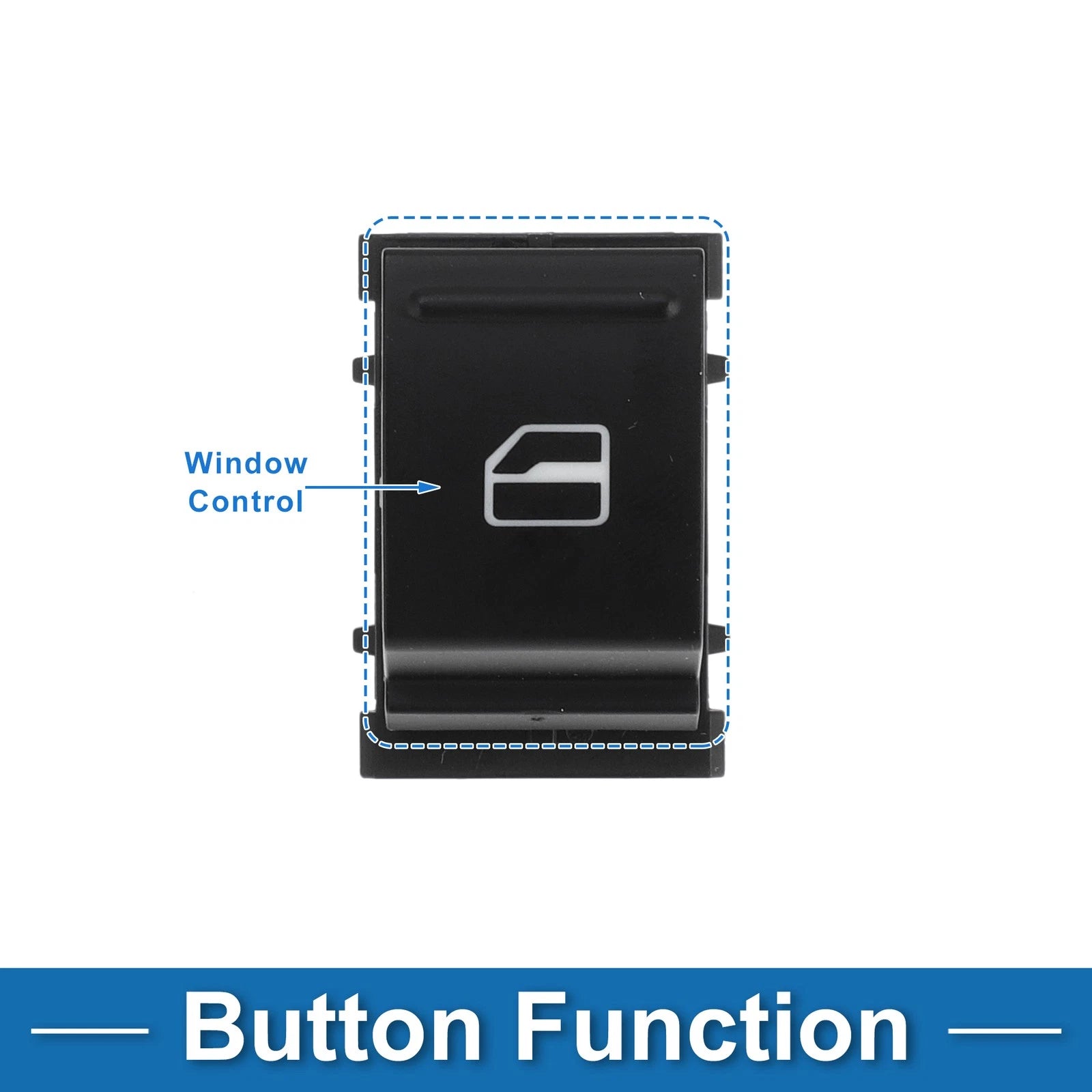Rear Passenger Side Power Window Switch for Volkswagen Passat Golf (2006–2010) No. 7L6959855B