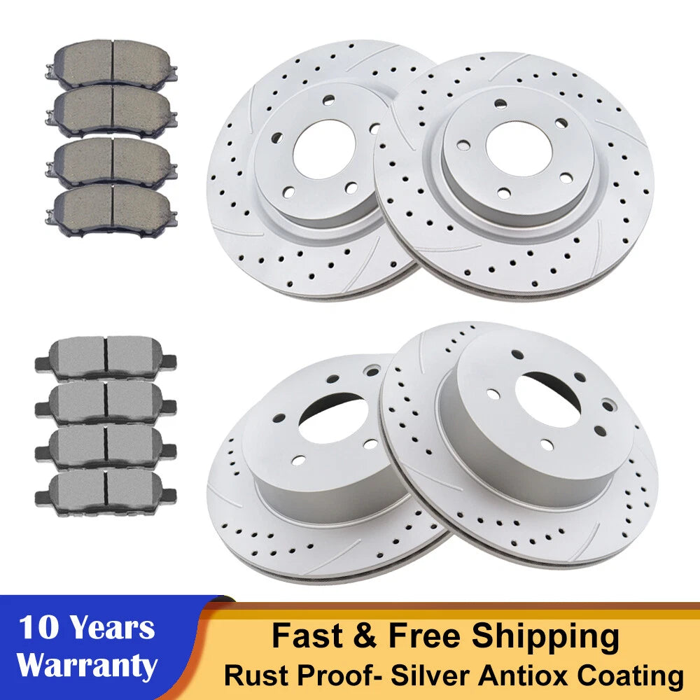 Disc Brake Rotors and Pads Kit for Nissan Rogue (2014–2017)