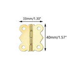 10pcs Gold Butterfly Hinges for Jewelry Box (33x40mm)
