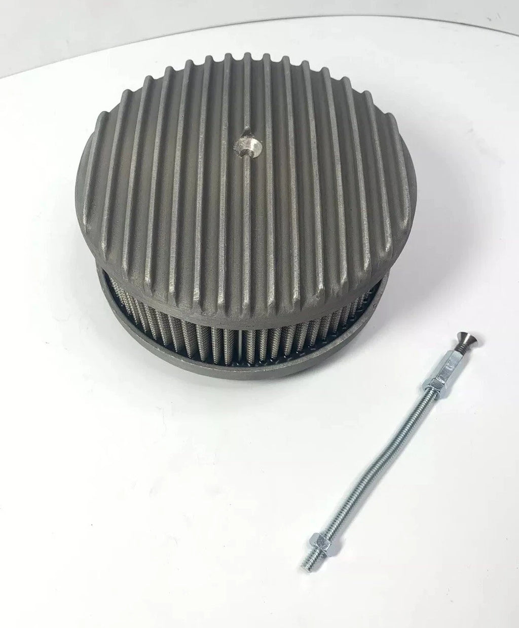 Air Cleaner Unpolished Finned Aluminum for Universal Fit Vehicles (Any Year)