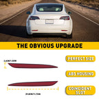 Set of 2 Rear Bumper Reflector Lights for Tesla Model 3 (2017-2023)
