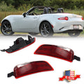 Set of 2 Red Rear Side Marker Lights for Mazda MX-5 Miata Fiat 124 Spider (2016–2023)