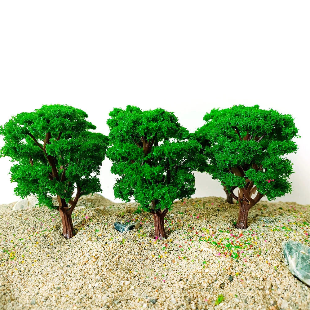 10Pcs Micro Trees for Model Train Railway Layout HO Scale