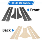 Set of 6 Door Pillar Window Trim for Kia Optima (2016–2020) Carbon Fiber
