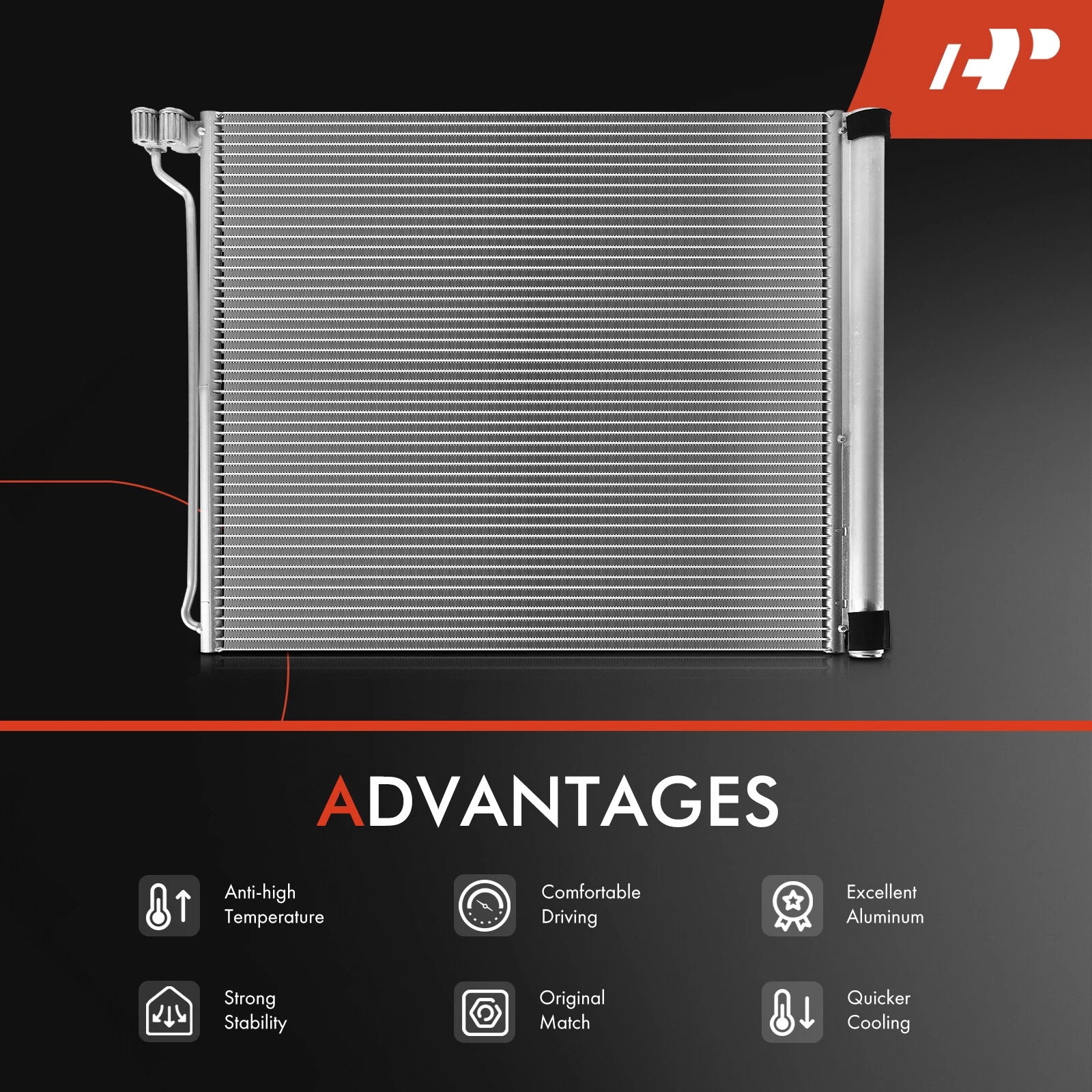 A/C Condenser with Receiver Drier for BMW X5 X6 (2010-2019)