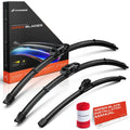 Set of 3 Windshield Wiper Blades for BMW X2 (2018–2022)