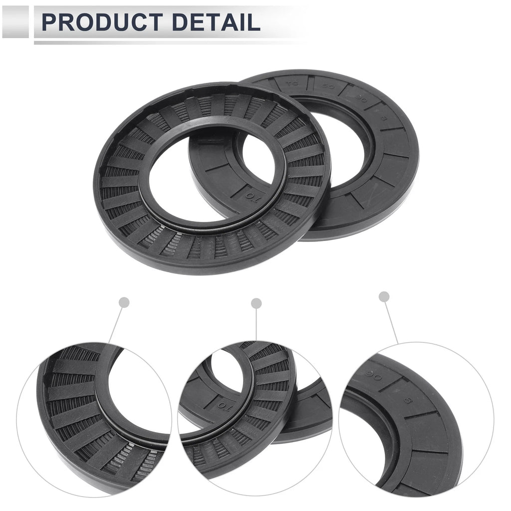 Set of 5 Oil Seal Ring for Rotary Shaft 50x90x8mm Nitrile Rubber