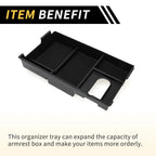 Center Console Organizer Insert Tray for Toyota Tundra (2007–2021) Black