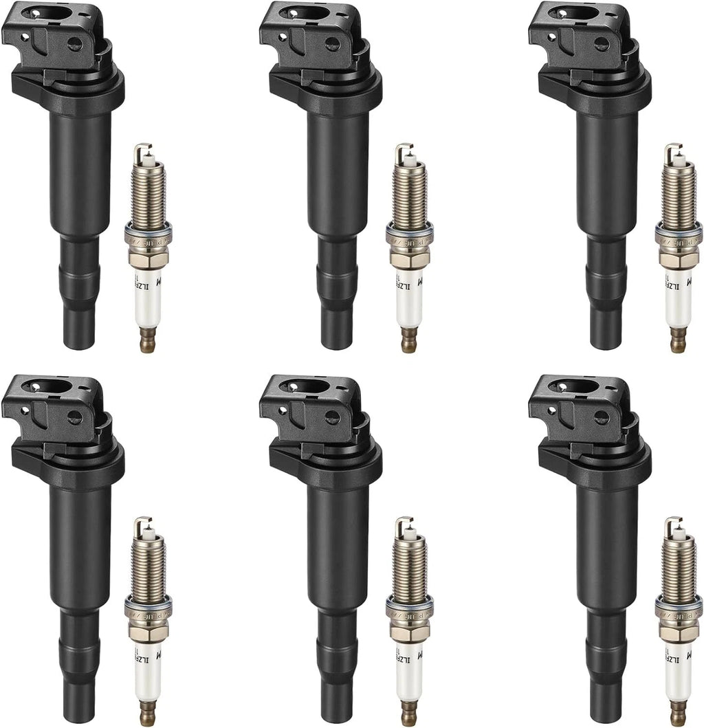6X Ignition Coil & Iridium Spark Plug for BMW 228i 320i 328i 428i 528i 535i (2012–2019)