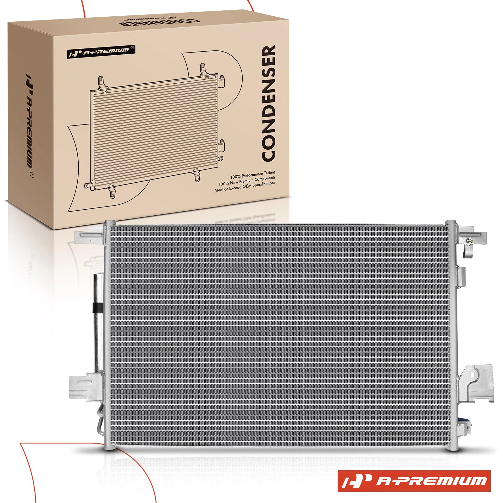 A/C Condenser with Receiver Drier for Mitsubishi Lancer Outlander Sport (2011–2018)