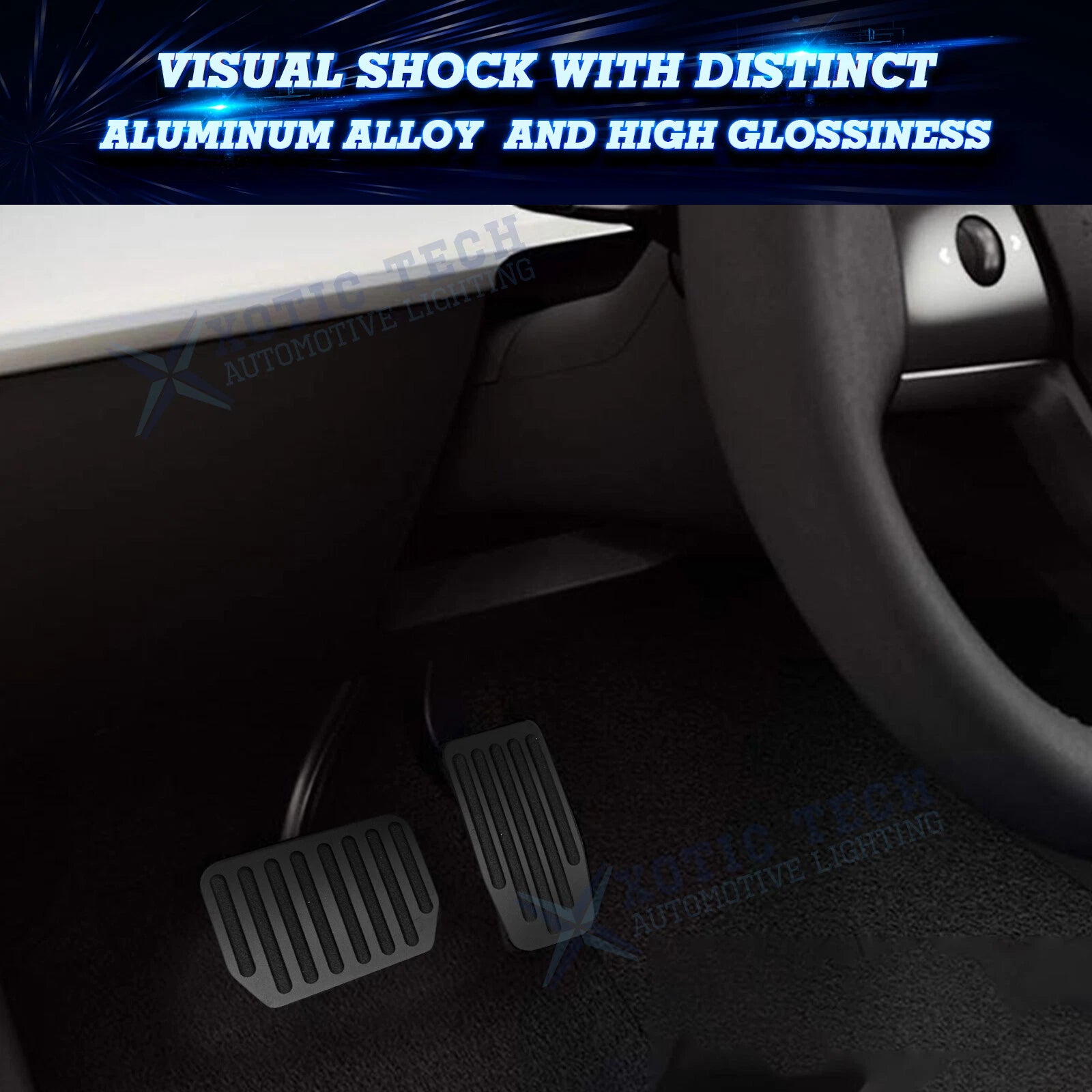 Accelerator Brake Foot Pedal Pads Covers Non-Slip for Tesla Model 3/Y (2017-2024)