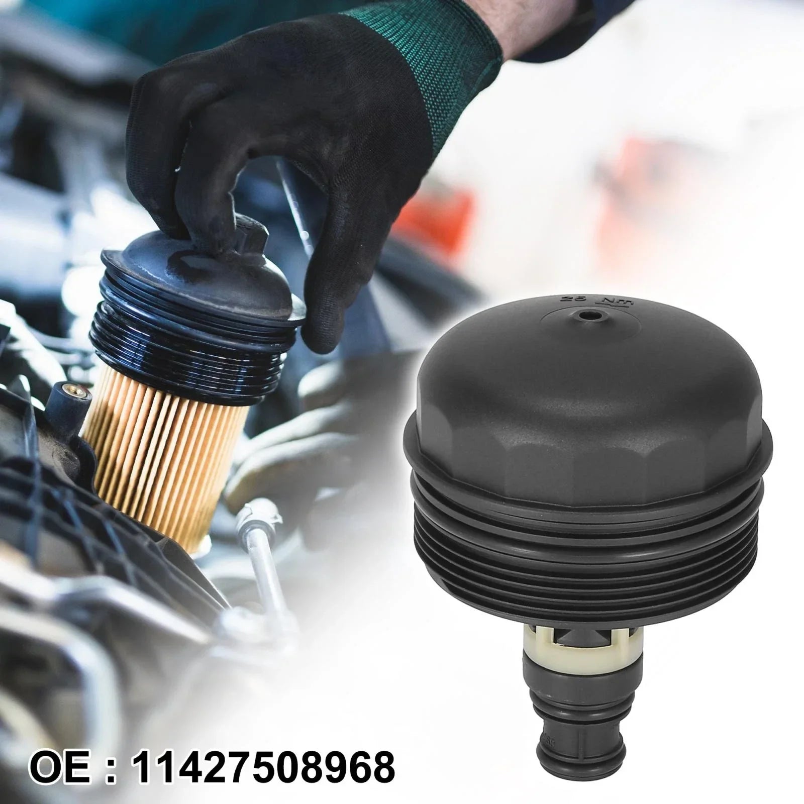 Oil Filter Cap Assembly Housing for BMW E46 E60N E61N E81 E82 (1998 - 2013)