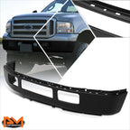 Front Bumper Face Bar for Ford F-250/F-350 SD (2005–2007) w/o Fender Flare Holes Black