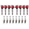 Set of 8 Ignition Coils & Denso Platinum Spark Plugs for Audi VW BMW V8