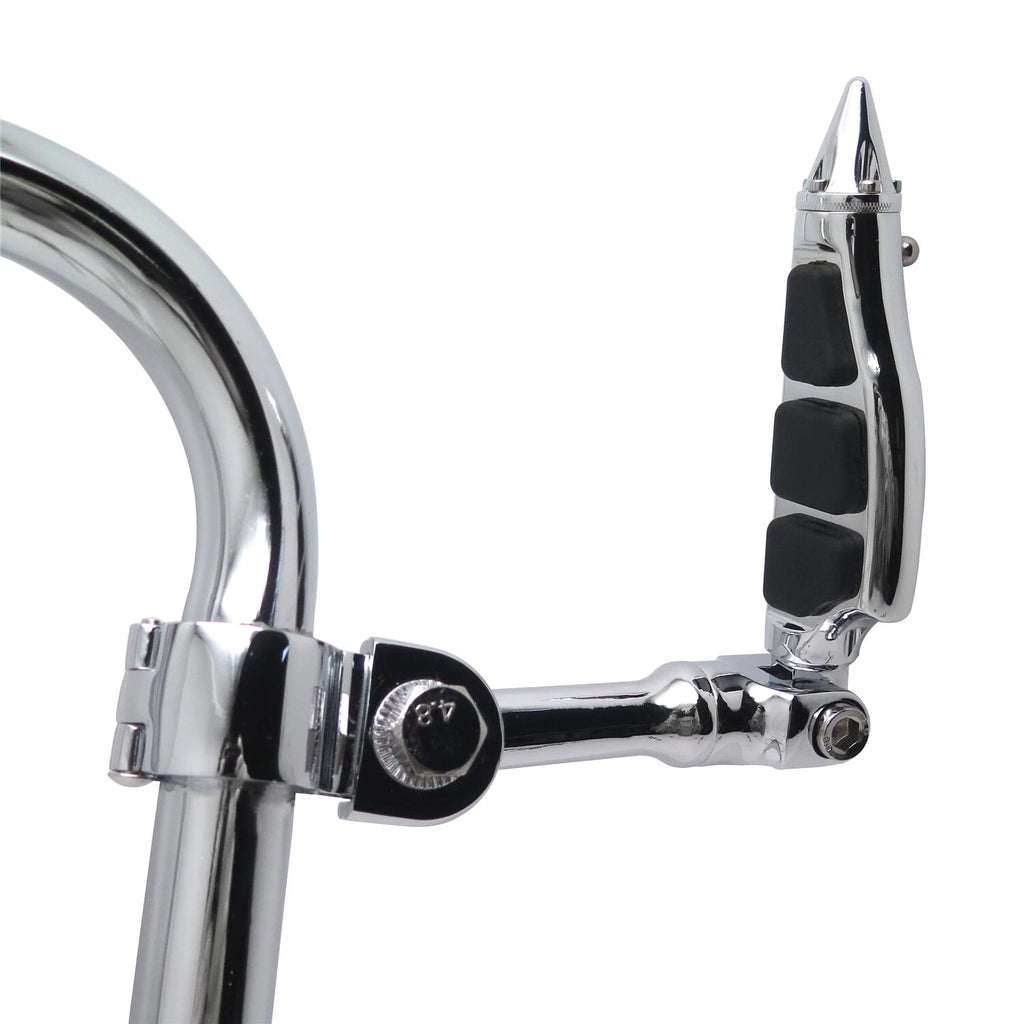4.5" Stiletto Spike FootPeg for Harley Dyna Sportster Touring (1.25" Engine Guard)