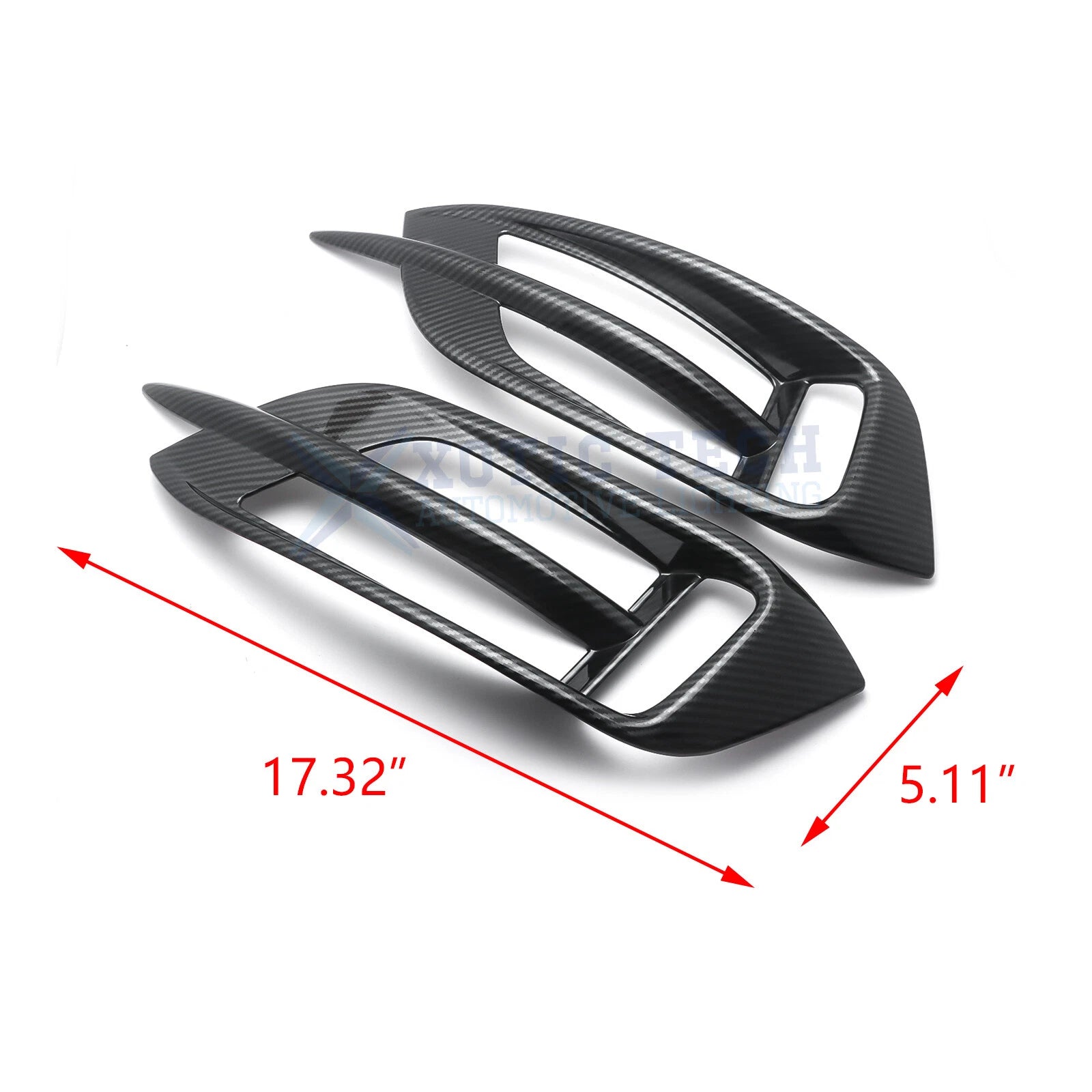 Carbon Fiber ABS Rear Tail Light Bezel for Honda Civic 2016-2021 Sedan