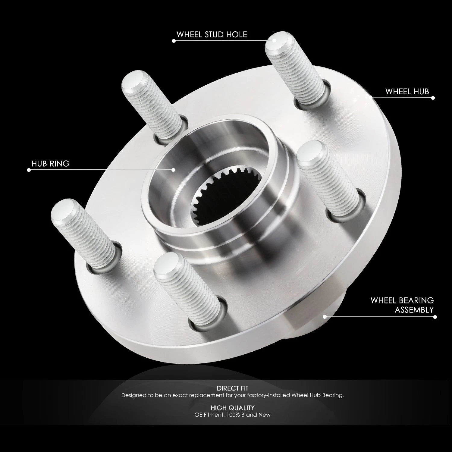 Front Left Right Wheel Bearing & Hub Assembly for Toyota Vibe Celica Corolla Matrix (2000–2018)