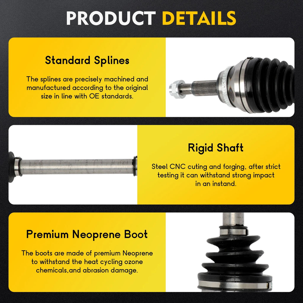 CV Axle Shaft Assembly for Toyota Sienna (2004–2010) Front Passenger