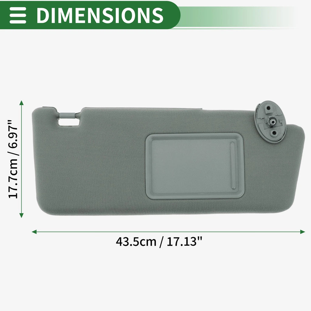 Right Sun Visor for Toyota Tacoma (2005–2008) with Mirror No. 74310-04081-E0