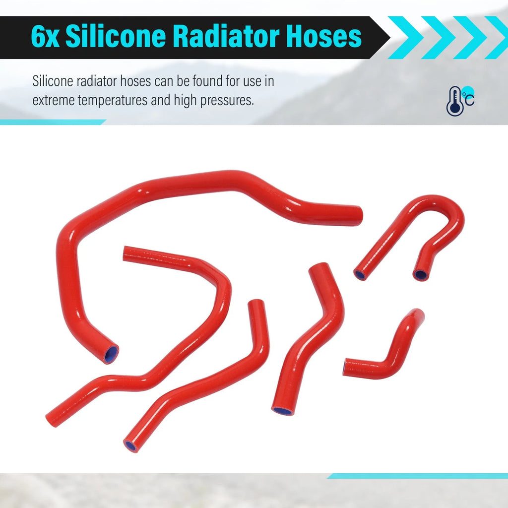 Red Silicone Radiator Hoses for Honda Civic (1992–2000)