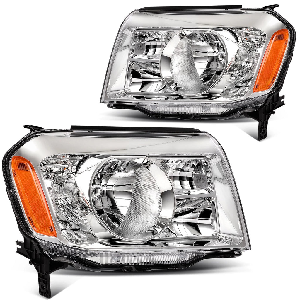 2X Headlight Assembly for Honda Pilot (2009–2011) Chrome Housing