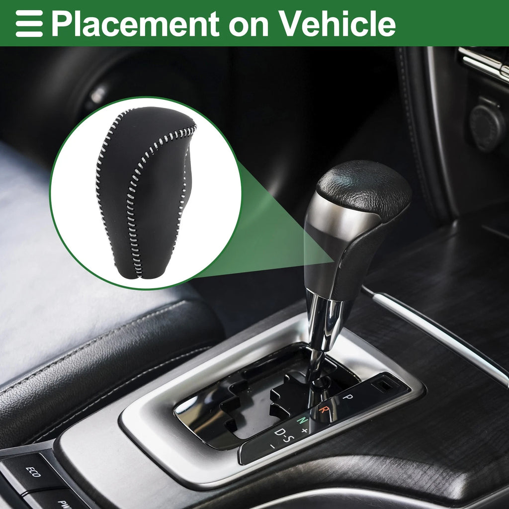 Gear Shift Knob Cover for Mazda CX-30 (2020–2022) Black Grey Faux Leather